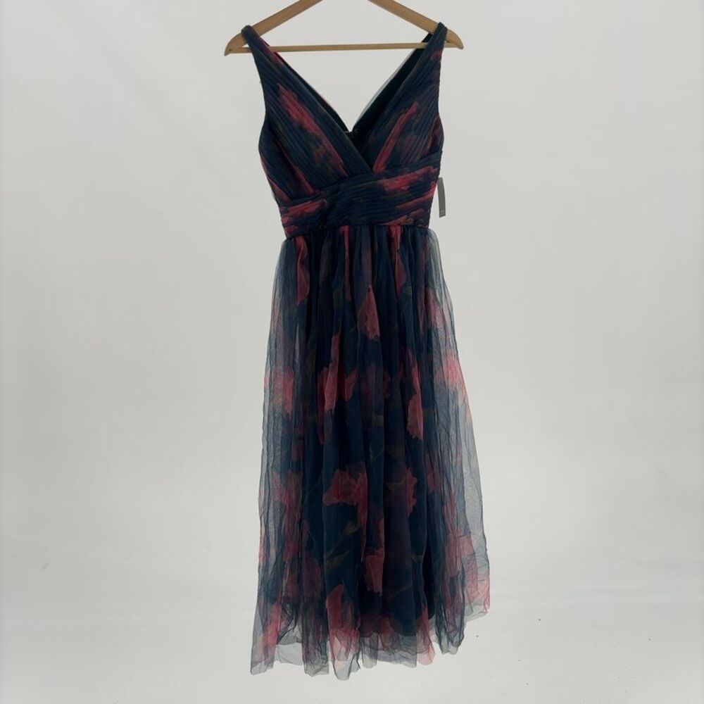 Rene Ruiz Sleeveless Plunging Neckline Gown